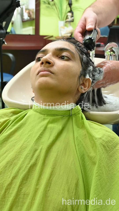 2303 Indian Rapunzel Vaishali by salonbarber shampoo and blow dry vertical video
