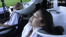 Laden Sie das Bild in den Galerie-Viewer, 359 Valeria and Julia synced Movie 1 several shampooing backward, haircare and blow out by barber