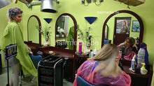 Cargar imagen en el visor de la galería, 6223 VanessaH 2 multicaped haircut and blow by caped MichelleH in rollers