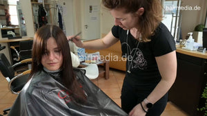 7203 Victoria 1 long hair drycut dry haircut