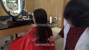 6224 VladicaA shampoo by barber, haircut and wetset metal rollers smoking
