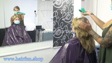 Load image into Gallery viewer, 1213 facemask upright purple cape shampooing