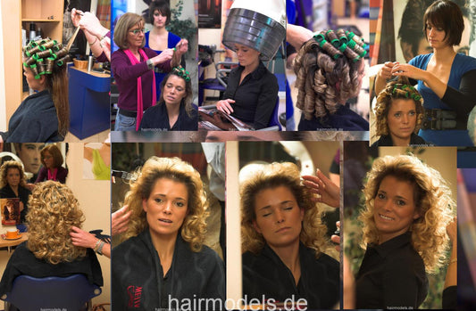 6039 AnnetteV wet set blonde curls in hairsalon