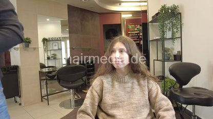 Haircut in Vilnius - thick permed hair by barber