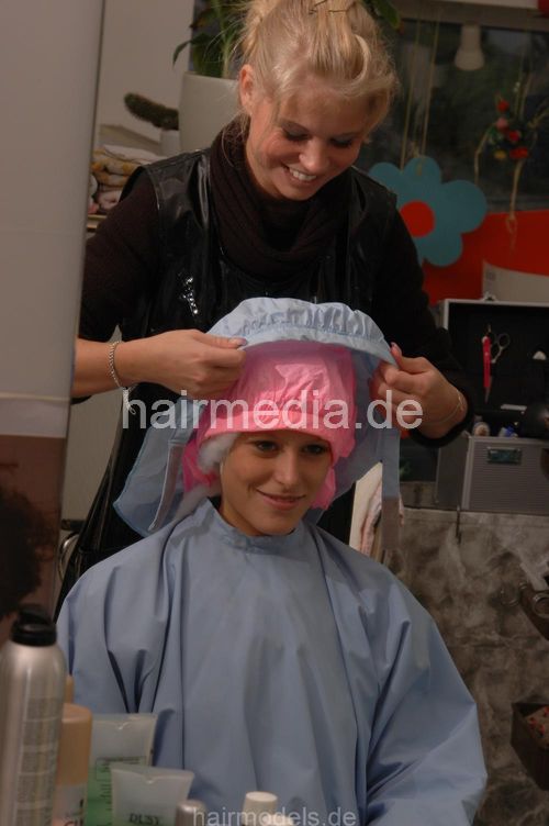 720 LenaG forced forward shampoo and fake perm complete, all videos and pictures