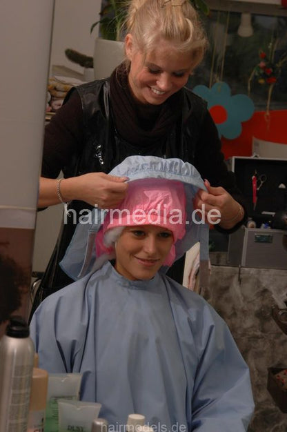 720 LenaG forced forward shampoo and fake perm complete, all videos and pictures