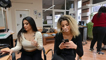 Load image into Gallery viewer, 1226 03 MichelleH and NatashaA pullover crimp behind the scenes preparation