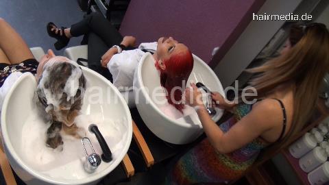 9067 Part 04 double backward manner shampooing synced hairwashing