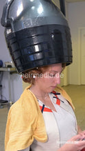 Cargar imagen en el visor de la galería, 1197 06-09 barberette Zoya doing  Jade red pvc cape -vertical video