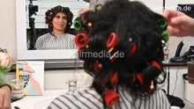 Cargar imagen en el visor de la galería, 540 06 Nasrin by Juanita multicape rollerset in PVC cape AND barbercape
