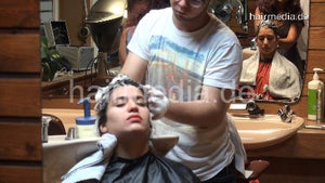 9075 06 Nassira by hobbybarber StevenL very relaxing backward salon shampooing hairwash