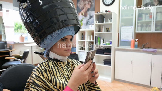 1203 07 IvanaKi fakeperm small rod wetset under the dryer and styling