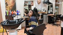 Cargar imagen en el visor de la galería, 1226 07 NatashaA forward shampoo crimped hair at backward salon shampoo station