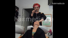 Load image into Gallery viewer, 9067 Part 08 Kia in rollers wash the barberette in her own salon backward
