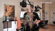 Load image into Gallery viewer, 1204 09 MichelleH barberette self shampooing at salon shampoo station