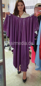 PVC Salon cape very large and heavy purple