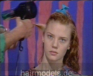 104 TV show forward hairwashing and perm on a blonde teen