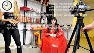 1050 220806 public livestream AlinaR by Zoya perm, NatalieK haircut, shampoo,  Artur 4x forward wash