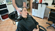 Cargar imagen en el visor de la galería, 1050 220810 private livestream MichelleH dry haircut, shampoo and wetset by barber