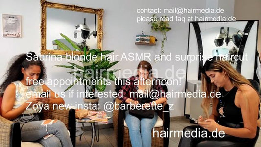 1050 220821 public livestream haircut event Amal, Zoya, Steffi, Jana, others complete day