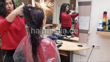 Cargar imagen en el visor de la galería, 1050 221223 Nasrin and Medina caping, shiny cape tie closure and shampooing private livestream