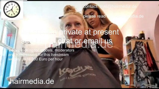 1050 220604 Zoya salon public salon livestream 7,5 hours perm LuisaK Mara Michelle and male customer