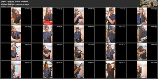 1056 Neda 20200507 self Keratin straightening treament 58 min HD video for download