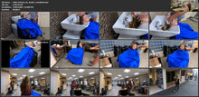 Charger l&#39;image dans la galerie, 1060 Patricia by barber cam 2 backward wash in blue nylon shampoocape