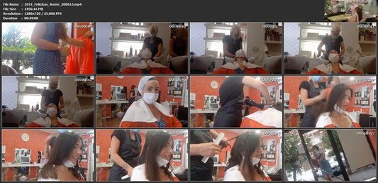 1072 Felicitas Rome facemask shampoo and blow trailer