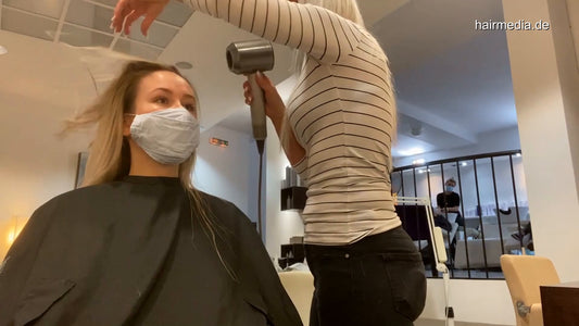 1098 PaulaS long thick blonde hair Balayage torture Part 2