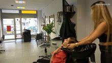 将图片加载到图库查看器，1148 03 Bulgarian shampoo session, damaged hair by Zoya in leatherpants backward pampering