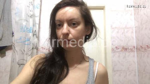 1153 Natasha Ukraine 210317 self home hair shampooing over bathtub