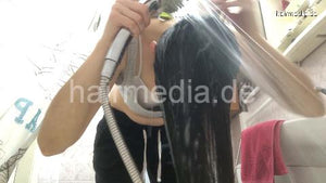 1153 Natasha Ukraine 210317 self home hair shampooing over bathtub