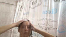 Carica l&#39;immagine nel visualizzatore di Gallery, 1153 Natasha Ukraine 210318 self home hair shampooing in shower