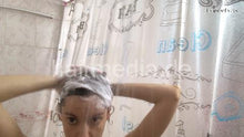 Load image into Gallery viewer, 1153 Natasha Ukraine 210318 self home hair shampooing in shower