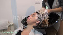 将图片加载到图库查看器，1155 Neda Salon 20210327 shampooing, cutting and blow style blonde thick hair