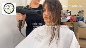 1177 Neda Salon 20220908 livestream Neda get shampoo haircut and blow