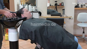 1191 MartinaS backward salon shampooing by barber long thick hair