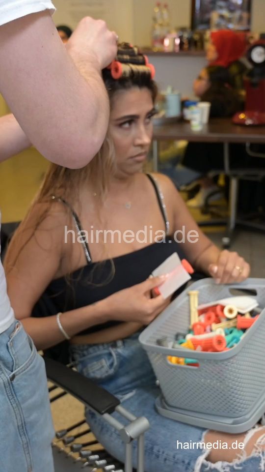 1199 05 - 07 Barberette Zoya XXL hair getting a perm by Ukrainian hairdresser 220514 vertical