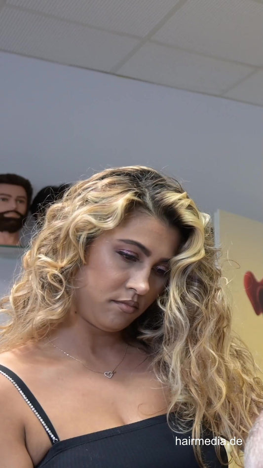 1199 08 curly Zoya doing a haircut ASMR  vertical video