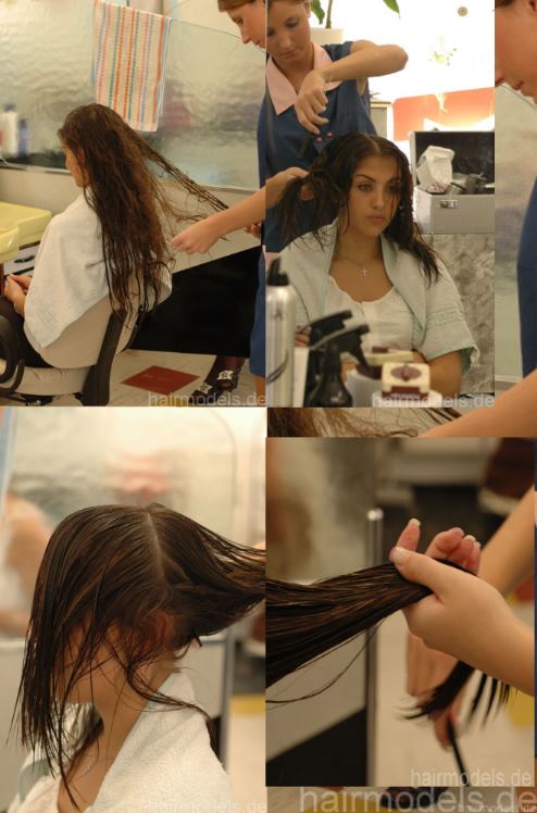 120 Regina Kultsalon combing in salon long hair detangling