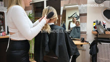 Laden Sie das Bild in den Galerie-Viewer, 1210 MichelleH and sister VanessaH leatherpants 1 caping and dry haircut