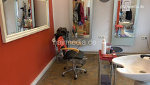 Load image into Gallery viewer, 1169 13 Agnes waiting watching Zoya getting a shampoo by Tanja in leatherpants