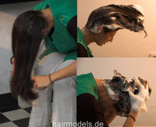 将图片加载到图库查看器，142 Marinela self forward wash in salon shampooing complete hair hidding technique after wash