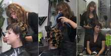 将图片加载到图库查看器，147 Barberette JuliaM setting her colleauges hair
