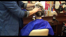 将图片加载到图库查看器，9035 KristinaB by nylon coated barber all methods shampooing forward backward upright