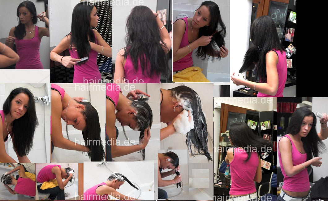191 AnneW custom combing, brushing, shampooing 109 min video for download