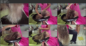 196 EvaK 2 by AnjaS longhair backward salon shampooing in pink apron
