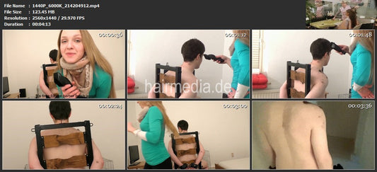 2014 fiese Frise  punishment headshave by hobbybarberette  TRAILER