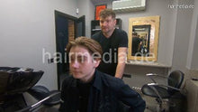 Charger l&#39;image dans la galerie, 2015 youngman Ukrainian perm Part 1 backward shampoo by barber